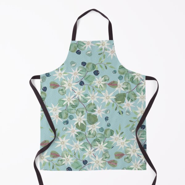 Item preview, flannel flower & berries blue designed and sold by Catherine Wallace Art.
