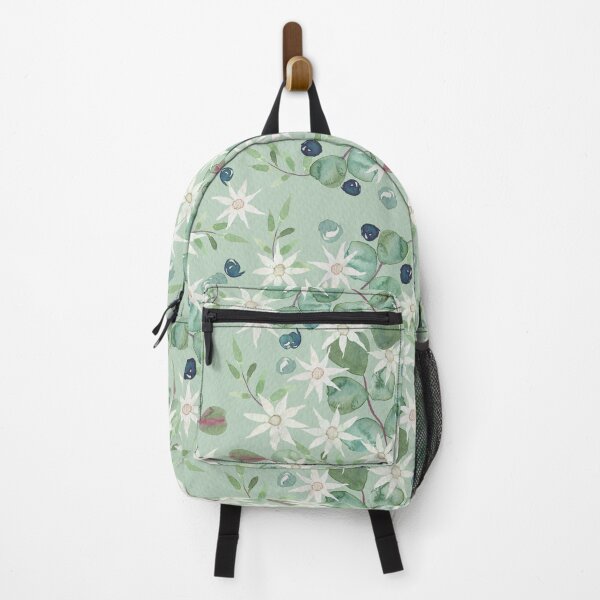 Item preview, flannel flower & berries green designed and sold by Catherine Wallace Art.