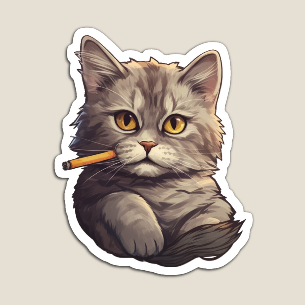 Cat Smoking Advertisement Product A Tabaqueira Poster Poster for Sale by  haruljihan