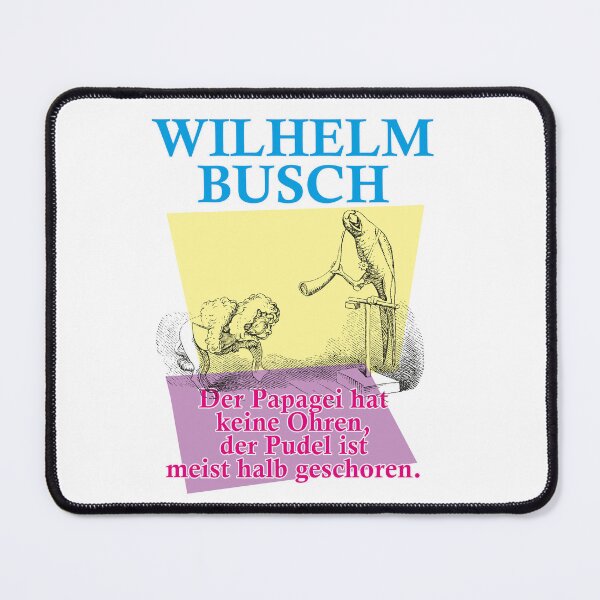 Artikelvorschau, Wilhelm Busch, Alphabet, Papagei, Pudel entworfen und verkauft von Mauswohn.