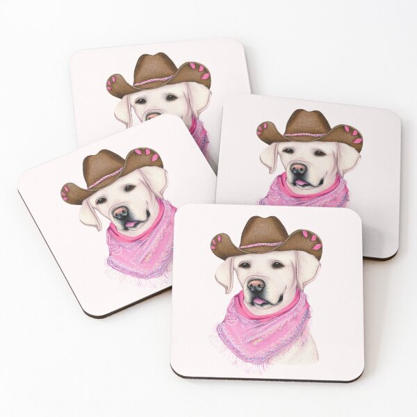Item preview, Pink Cowboy Labrador Retriever  designed and sold by pocketart2023.