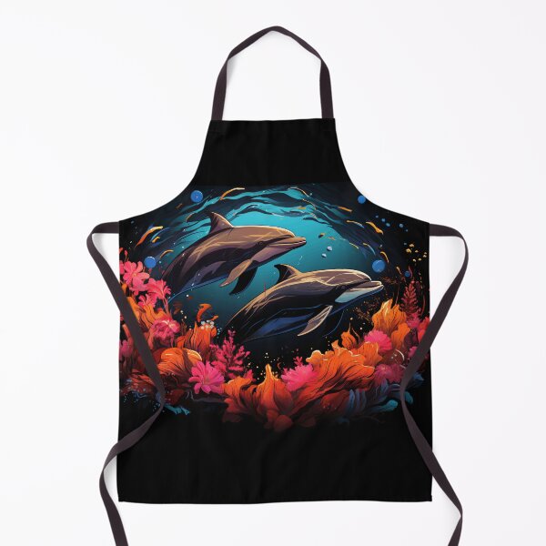 Item preview, Two Dolphins Swimming Underwater designed and sold by candlewithhare.