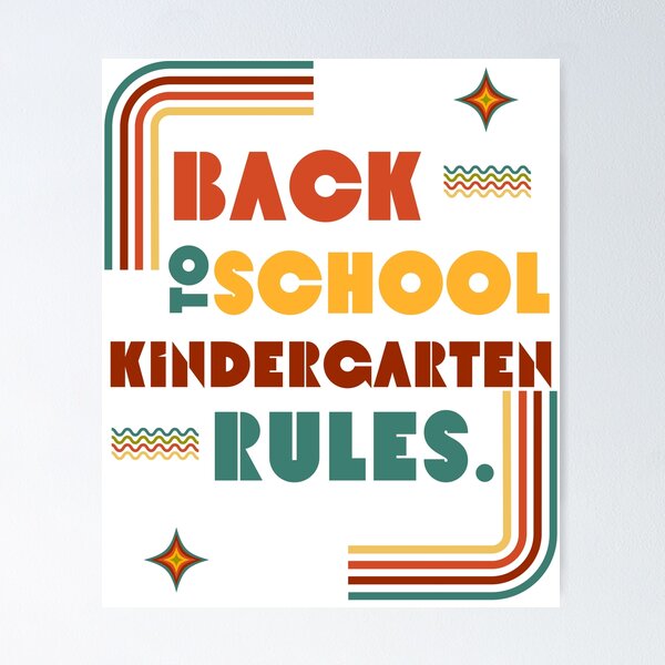 Item preview, BACK TO SCHOOL KINDERGARTEN RULES designed and sold by MyKinsDoodles.