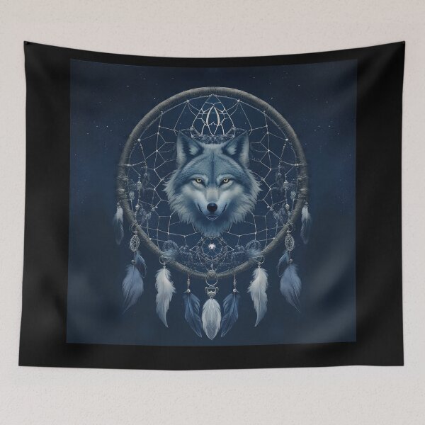 Item preview, Wolf Dream Catcher designed and sold by southerndoll67.
