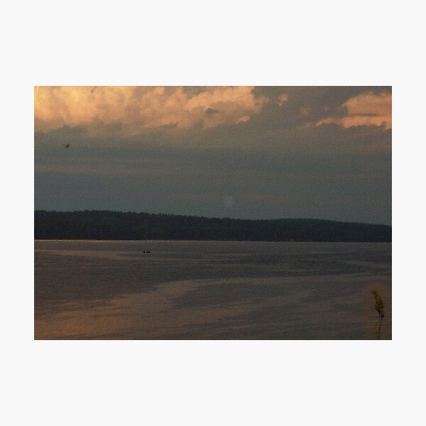 Rain On Lake Photographic Print