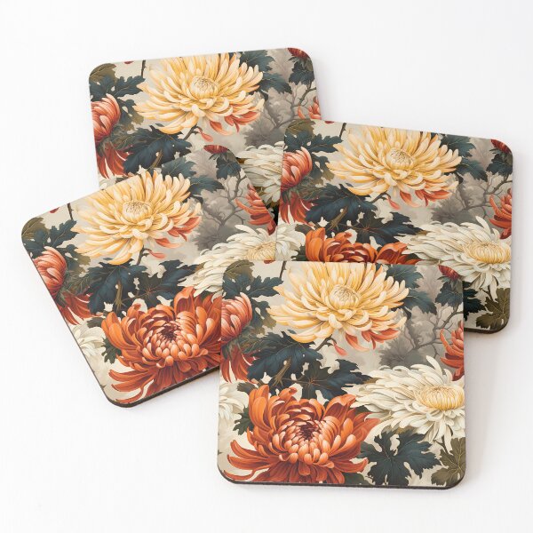 Item preview, flower wallpaper beautiful autumn flowers designed and sold by Kyle Peters.