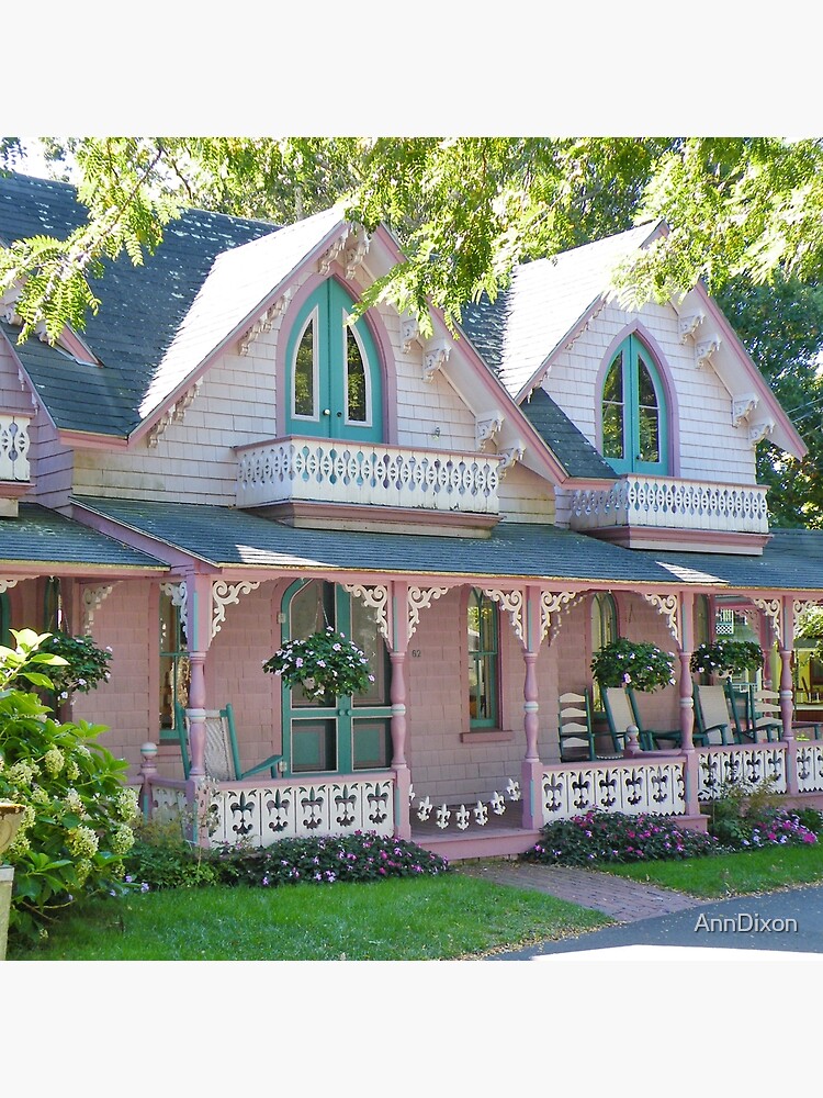 Gingerbread Houses Oak Bluffs Tote Bag By Anndixon Redbubble