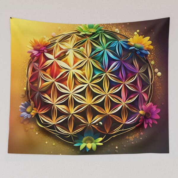 Item preview, Flower of Life! Flower of life in bright colors designed and sold by Geronimo-Shop.