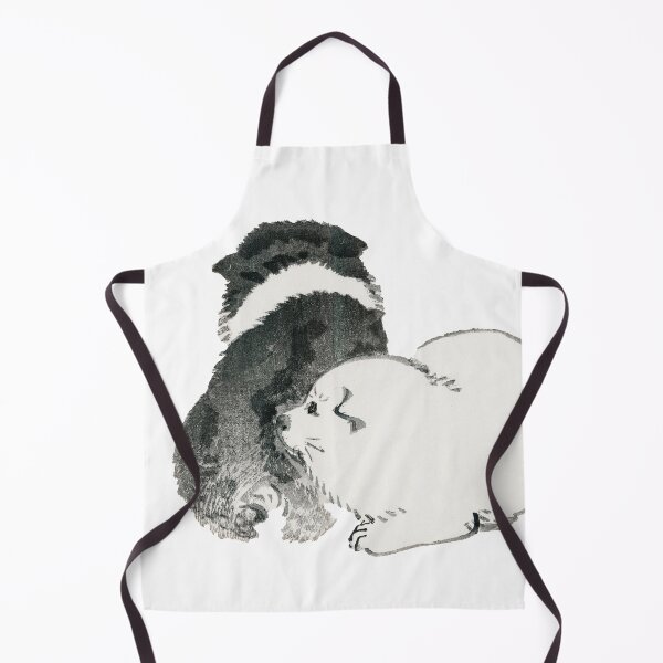 Item preview, Black and white puppies by Kōno Bairei designed and sold by 5b2f.