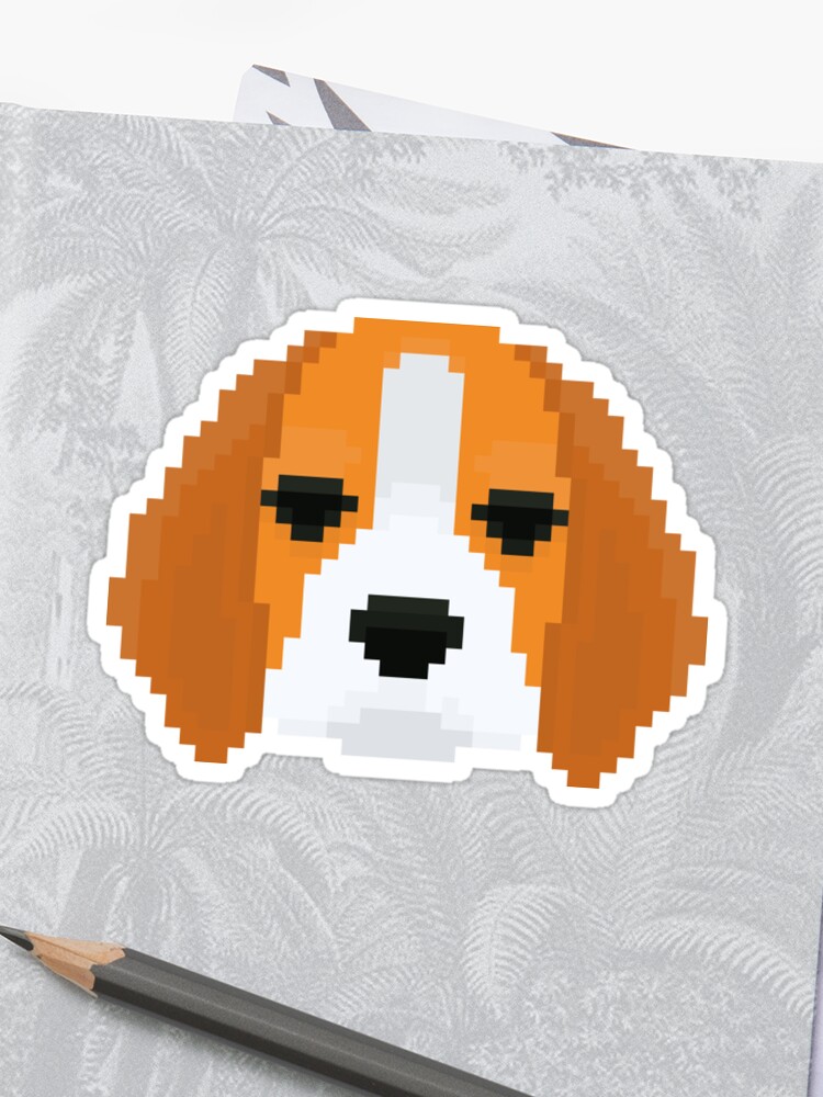 Pixel Art Beagle Sticker