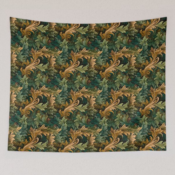 Item preview, Vintage Style Green and Yellow Foliage Pattern  designed and sold by SpDesignsC.