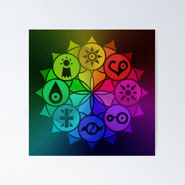Item preview, Digimon Crests Mandala  designed and sold by VincentVex.