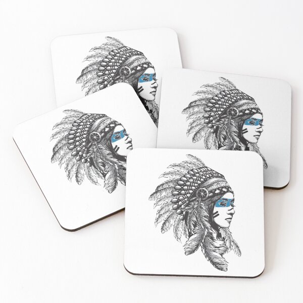 Item preview, Native american woman with headdress designed and sold by TirrellColister.