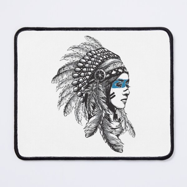 Item preview, Native american woman with headdress designed and sold by TirrellColister.