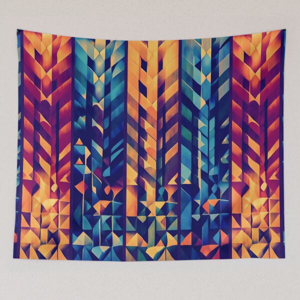 Item preview, Abstract geometric pattern - "summer sunset" designed and sold by Hemindway.