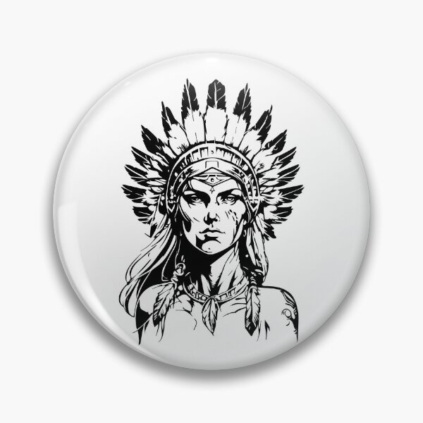 Item preview, Beautiful girl wearing native chief headdress designed and sold by TirrellColister.
