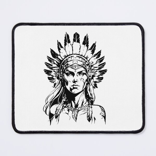 Item preview, Beautiful girl wearing native chief headdress designed and sold by TirrellColister.