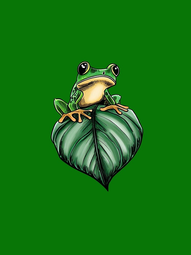 Thumbnail 5 of 5, Graphic T-Shirt, Frog flying on a leaf designed and sold by GroundhogMs.
