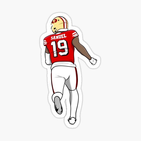 Deebo Samuel #19 San Francisco 49ers Drawing Sticker Decal Bumper Window  3.75"