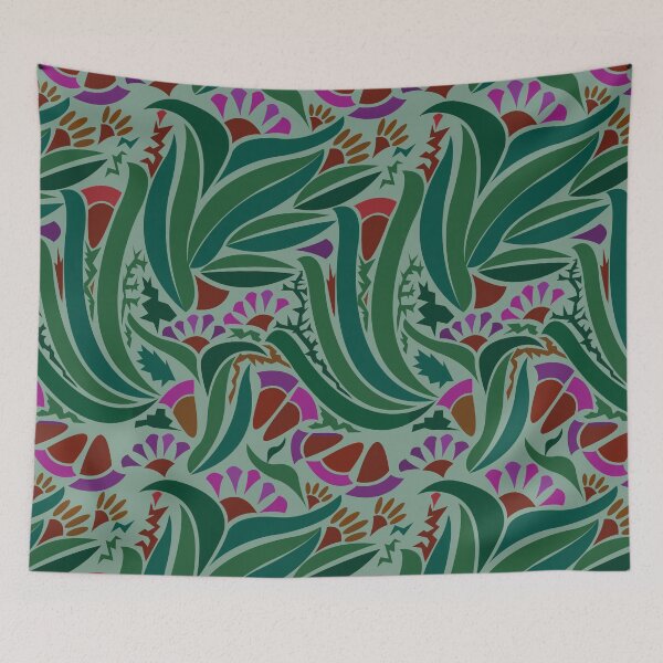 Item preview, Australiana Abstract - on grey-green designed and sold by Julia Marshall Felix.