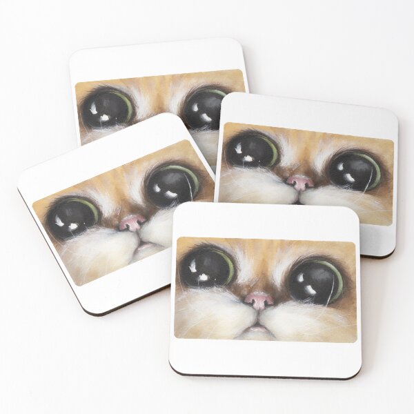 Item preview, Persian cat face watercolour painting designed and sold by Funsize-Art.