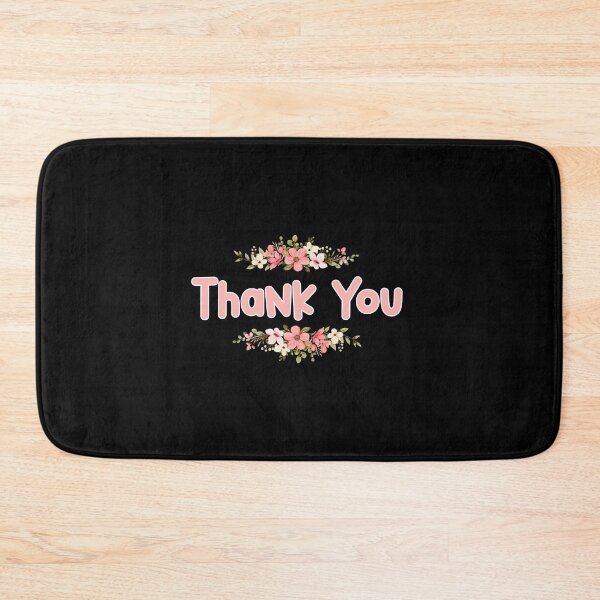 Item preview, Thank you Flower Label (Black) designed and sold by NafilNafiz.