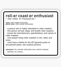 Roller Coaster Enthusiast Sticker
