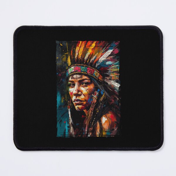 Item preview, Native American woman wearing plume designed and sold by TirrellColister.