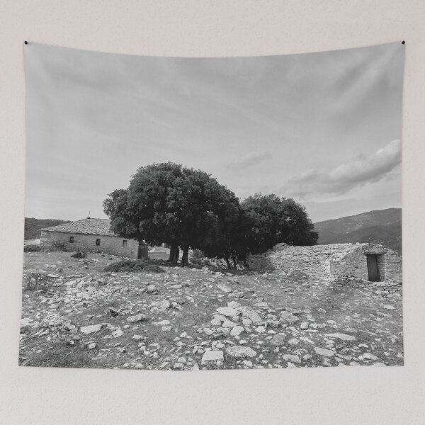 Item preview, The Chapel and Kastro ossuary Kastro views 16 bw designed and sold by Jouko Lehto Photography.