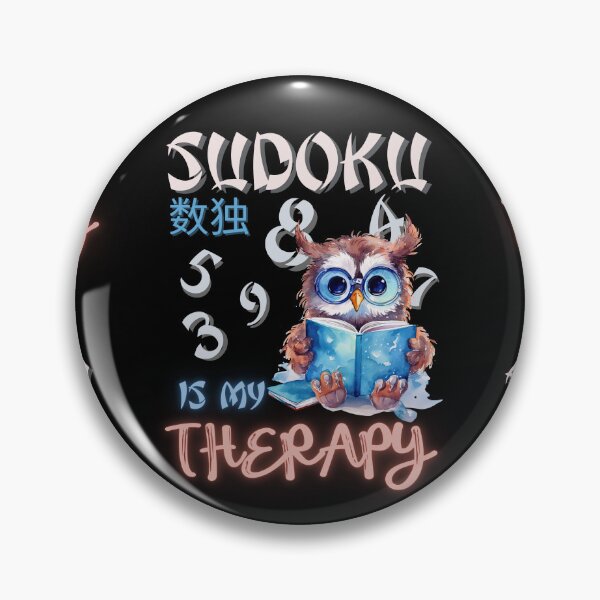 Item preview, Owl Sudoku, Sudoku Is My Therapy, Sudoku Player Gift, Sudoku Game, Sudoku Lover, Puzzle, Board Games, Owl with glasses designed and sold by PupilLove.