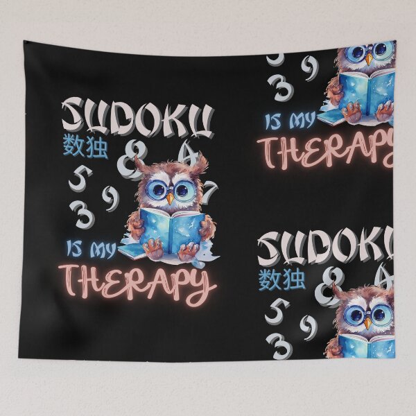 Item preview, Owl Sudoku, Sudoku Is My Therapy, Sudoku Player Gift, Sudoku Game, Sudoku Lover, Puzzle, Board Games, Owl with glasses designed and sold by PupilLove.
