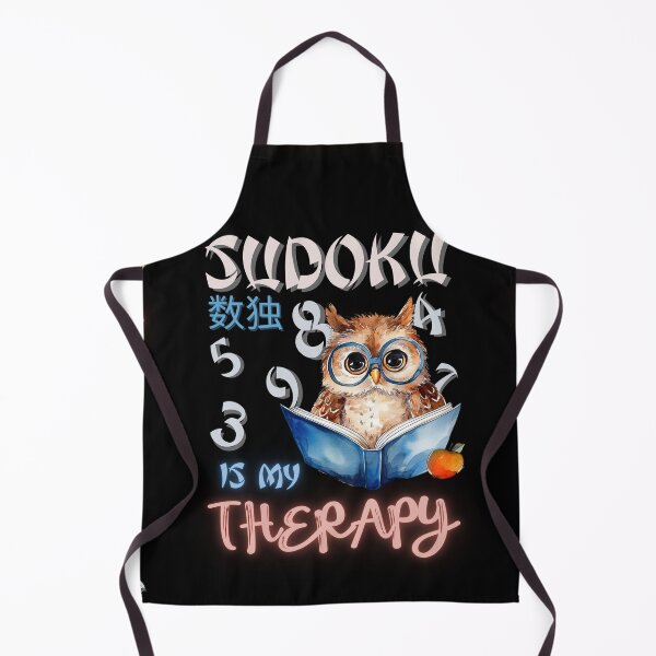 Item preview, Owl Sudoku, Sudoku Is My Therapy, Sudoku Player Gift, Sudoku Game, Sudoku Lover, Puzzle, Board Games, Owl with apple and books designed and sold by PupilLove.