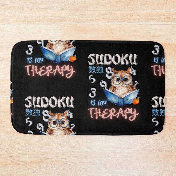 Item preview, Owl Sudoku, Sudoku Is My Therapy, Sudoku Player Gift, Sudoku Game, Sudoku Lover, Puzzle, Board Games, Owl with apple and books designed and sold by PupilLove.