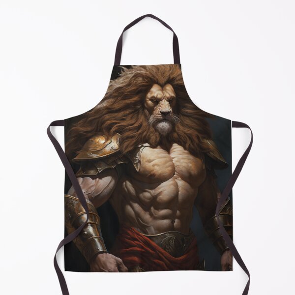 Item preview, Feral Majesty: Lion Fantasy Character in Mycenaean-Inspired Art! designed and sold by calharborne.