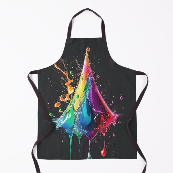 Artikelvorschau, Mehrfarbiger Wassertropfen, Glitzer, Ausbreitung, Wassertropfen, bunt, frisch, schwarzer Hintergrund entworfen und verkauft von KiraChie.