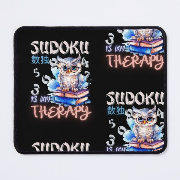 Item preview, Owl Sudoku, Sudoku Is My Therapy, Sudoku Player Gift, Sudoku Game, Sudoku Lover, Puzzle, Board Games, Owl on books designed and sold by PupilLove.