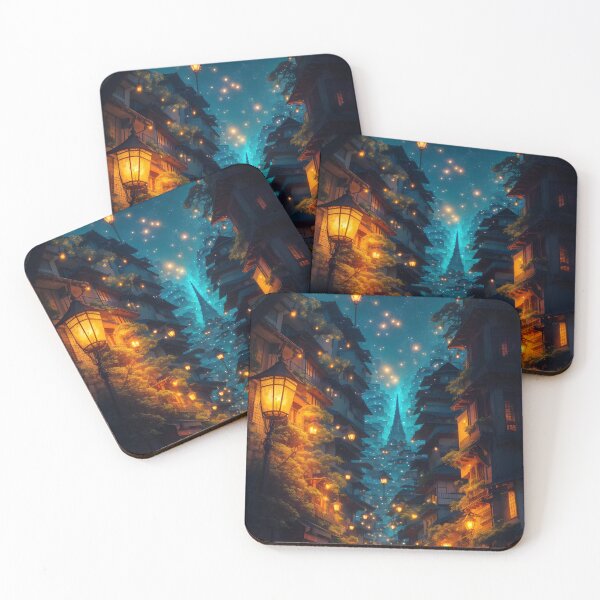 Item preview, Discover A World Of Wonder City Of The Fireflies Fantasy Wall Art designed and sold by Sandydesign.