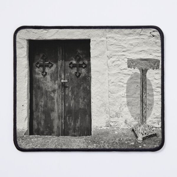 Item preview, The Door of the Church Kastro views 18 bw designed and sold by Jouko Lehto Photography.