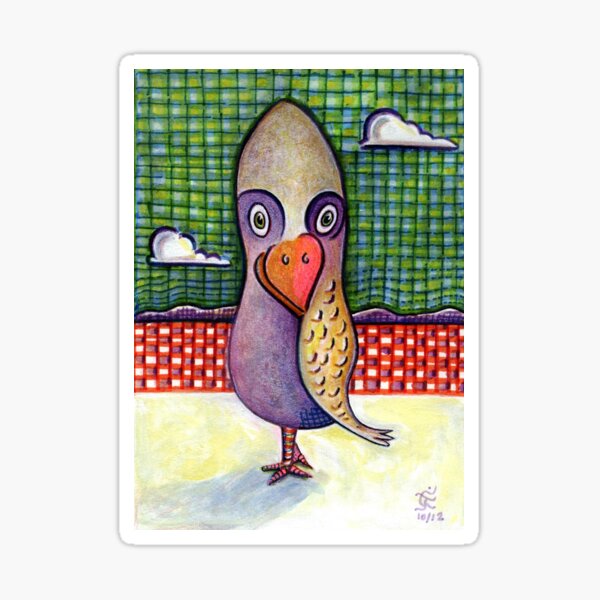 A Most Cerebral Bird Sticker