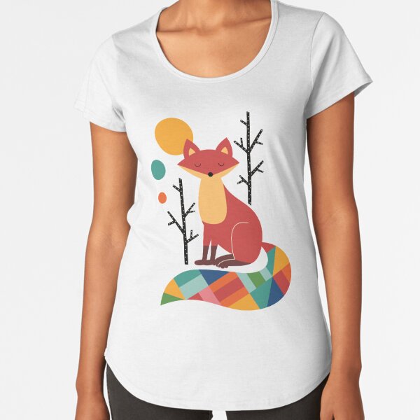 Rainbow Fox Premium Scoop T-Shirt