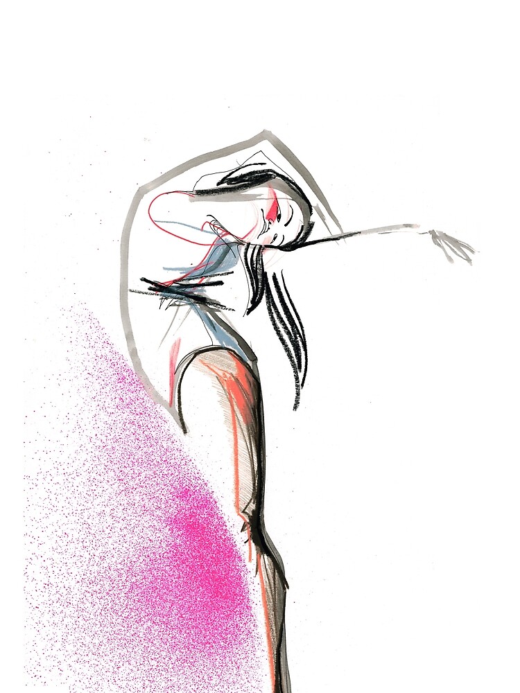 Expressive Dance Drawing by CatarinaGarcia