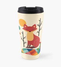 Rainbow Fox Travel Mug