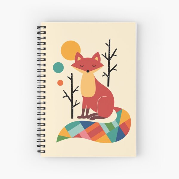 Rainbow Fox Spiral Notebook