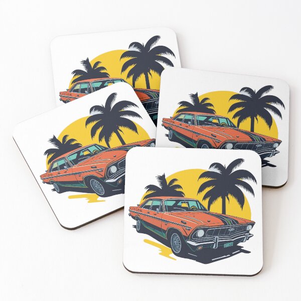 Item preview, Red Ford Falcon Vintage Car | Sunset Ride designed and sold by InnovativeGFX.