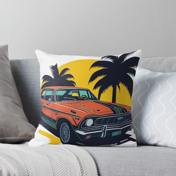 Artikelvorschau, Roter Ford Falcon Oldtimer | Sonnenuntergangsfahrt entworfen und verkauft von InnovativeGFX.