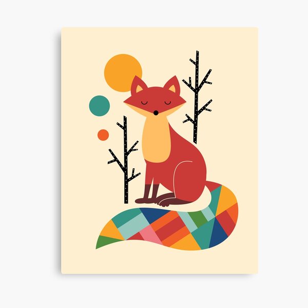 Rainbow Fox Canvas Print