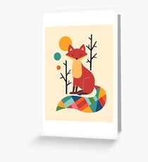 Rainbow Fox Greeting Card