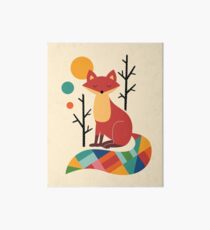 Rainbow Fox Art Board Print