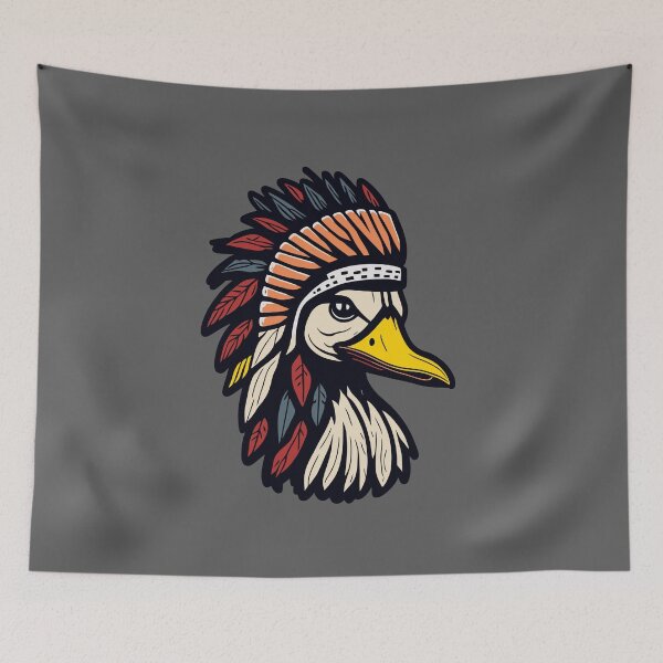 Item preview, Duck in Native American attire designed and sold by TirrellColister.