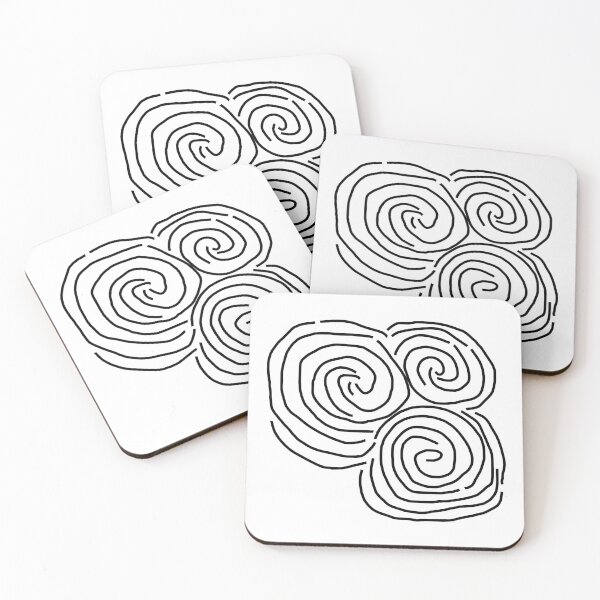 Item preview, Celtic Spiral Irish Roots Black Line Drawing Newgrange designed and sold by ellenhenry.